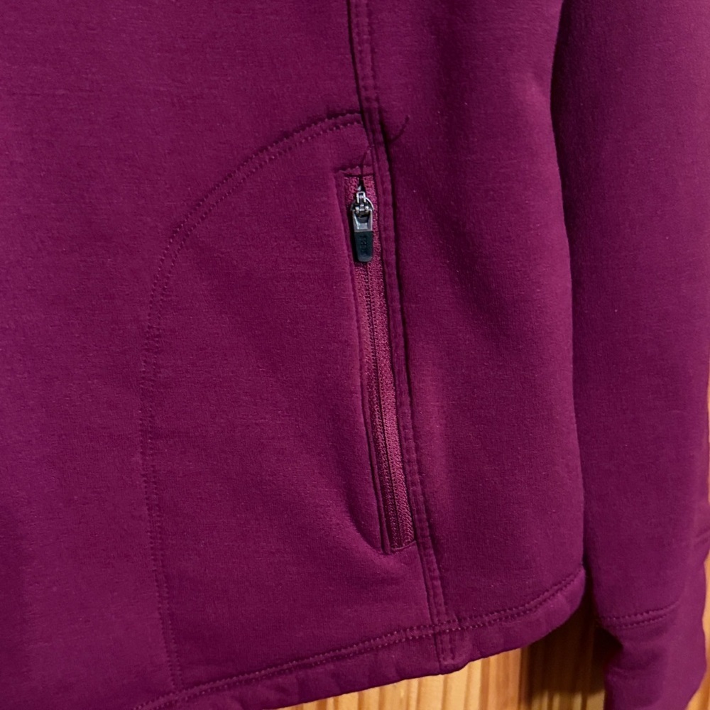 REI half-zip fleece pullover in Burgandy - Picture 8 of 10